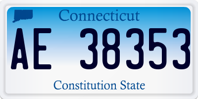 CT license plate AE38353