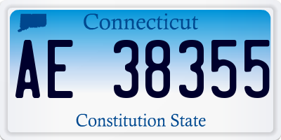 CT license plate AE38355