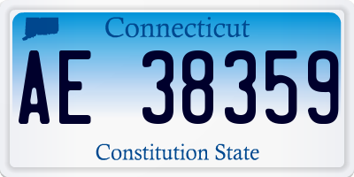 CT license plate AE38359