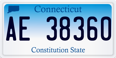CT license plate AE38360