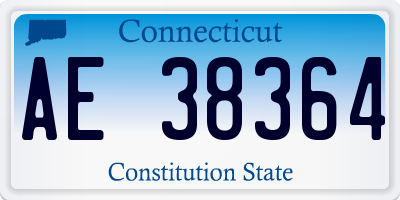 CT license plate AE38364