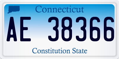 CT license plate AE38366