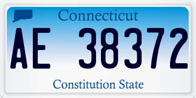 CT license plate AE38372