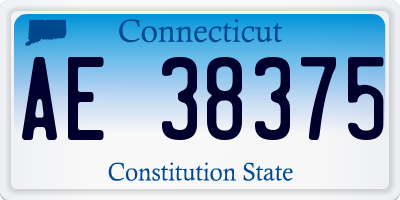 CT license plate AE38375