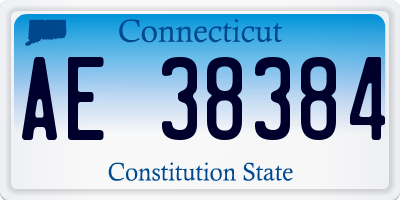 CT license plate AE38384