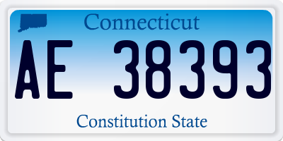 CT license plate AE38393