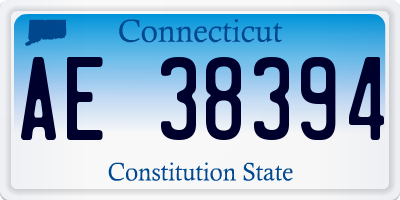 CT license plate AE38394