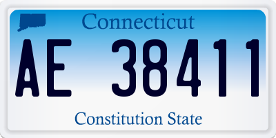 CT license plate AE38411