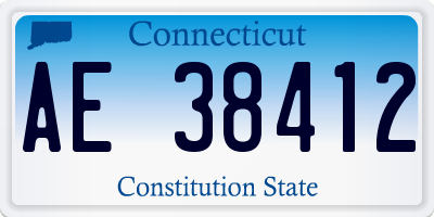 CT license plate AE38412