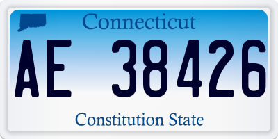 CT license plate AE38426