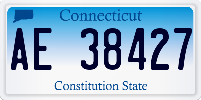 CT license plate AE38427