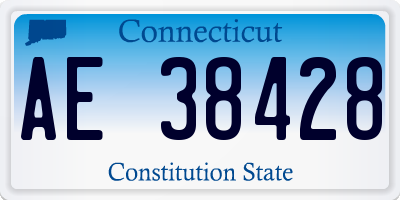 CT license plate AE38428