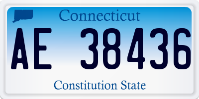 CT license plate AE38436