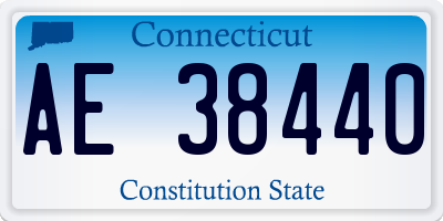 CT license plate AE38440