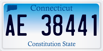 CT license plate AE38441