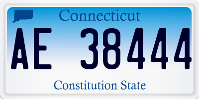 CT license plate AE38444