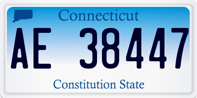 CT license plate AE38447