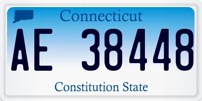 CT license plate AE38448