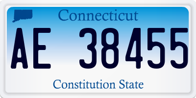 CT license plate AE38455