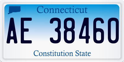 CT license plate AE38460
