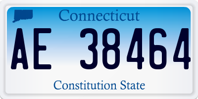 CT license plate AE38464