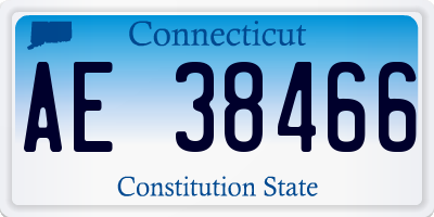 CT license plate AE38466
