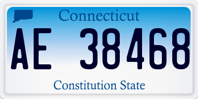 CT license plate AE38468