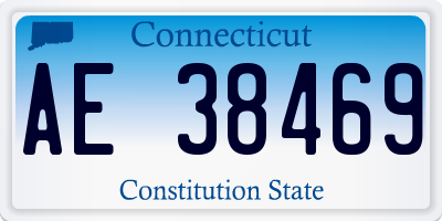CT license plate AE38469