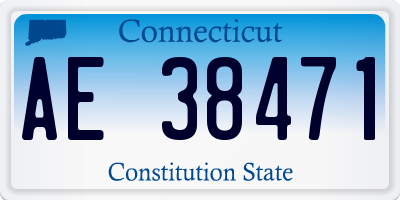 CT license plate AE38471