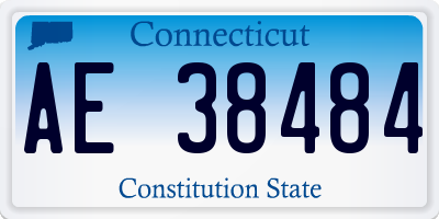 CT license plate AE38484