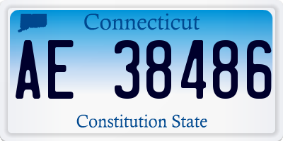 CT license plate AE38486