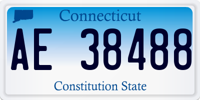 CT license plate AE38488