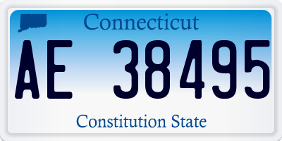 CT license plate AE38495