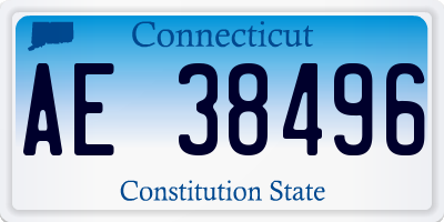CT license plate AE38496