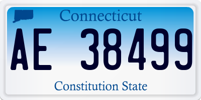 CT license plate AE38499