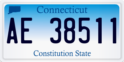 CT license plate AE38511