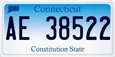 CT license plate AE38522