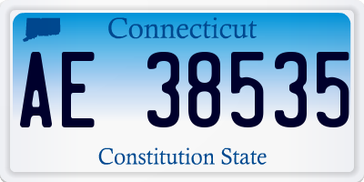 CT license plate AE38535