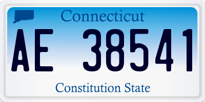 CT license plate AE38541