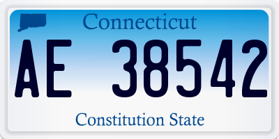 CT license plate AE38542