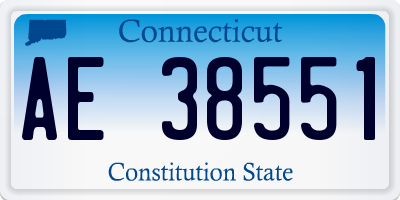 CT license plate AE38551