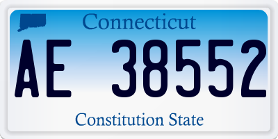 CT license plate AE38552