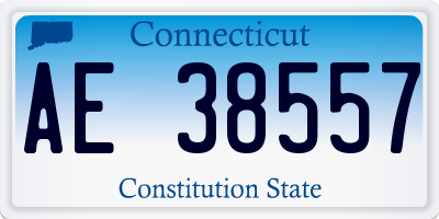 CT license plate AE38557