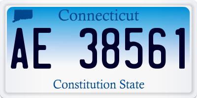CT license plate AE38561