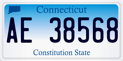 CT license plate AE38568