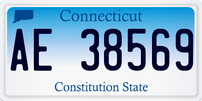 CT license plate AE38569
