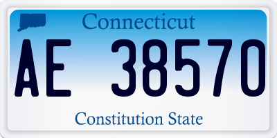 CT license plate AE38570