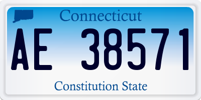 CT license plate AE38571