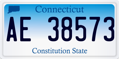 CT license plate AE38573