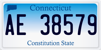 CT license plate AE38579